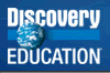 Discovery Education logo with a blue background, white text, and an image of the Earth replacing the “o” in “Discovery.”.