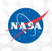 The NASA logo featuring a blue circle with white stars, a red swoosh, and the bold white letters NASA across the center.