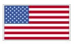 The image shows the flag of the United States, with thirteen red and white horizontal stripes and a blue rectangle in the top left corner containing fifty white stars.